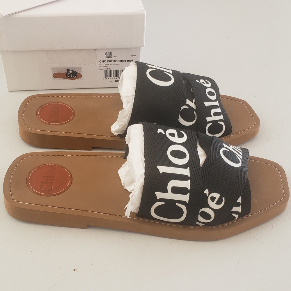 Chloé Woody Slides Size 40